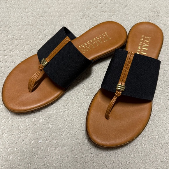LIKE NEW Italian Shoemakers "Briley" sandals in black, size 6-1/2. - Picture 3 of 10